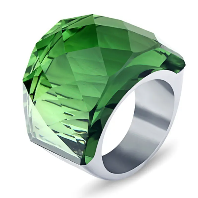 Женское кольцо с камнем ed 5 цветов опционально черное красное звездное