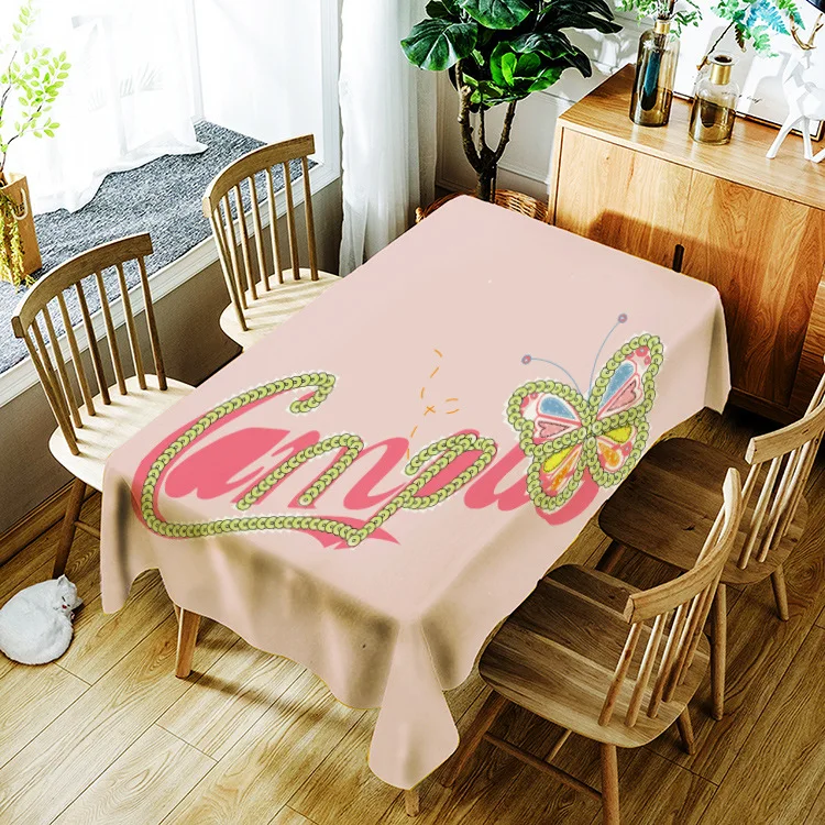 

Printed cute animal pattern washable decorative household waterproof tablecloth