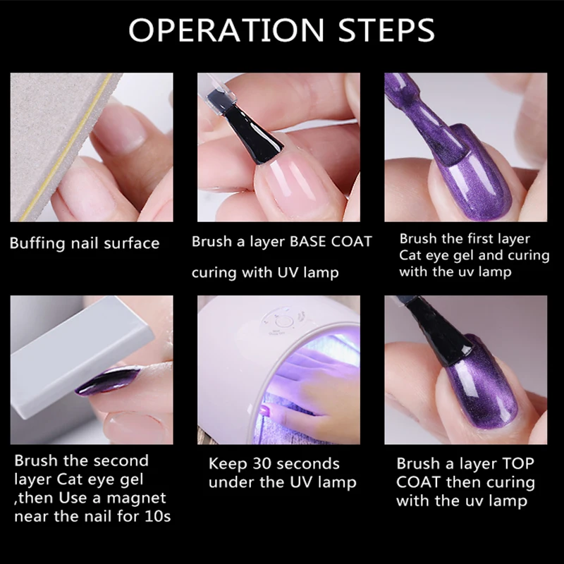 MSHING99 гель лак для ногтей кошачий глаз магнит Гибридный магнитный 48 цветов 3D