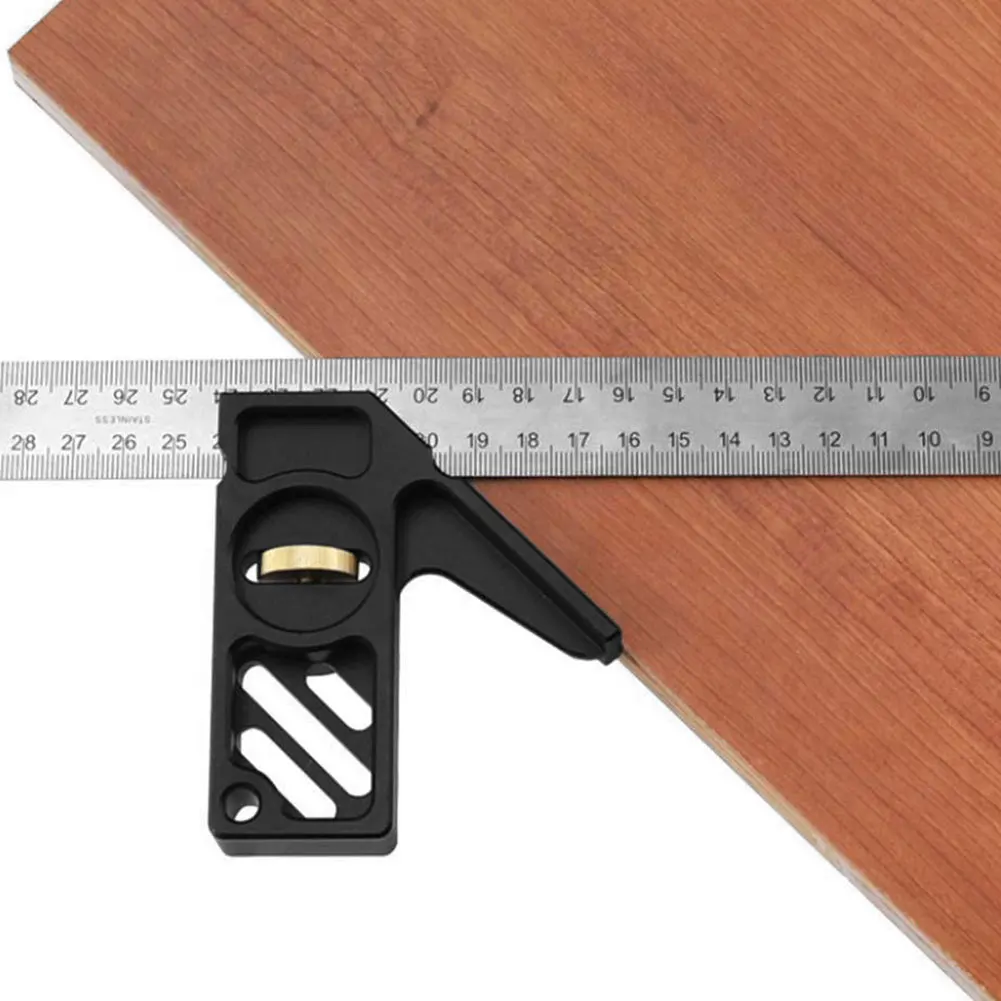

2021 New Durable Professional Adjustable Combination Ruler Square Angle 45 Degree 90 Degree Woodworking Scriber For Wooden Tool