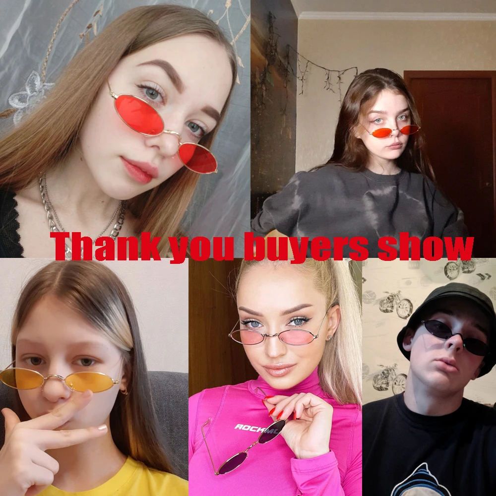 

1PC Fashion Design Retro Small Oval Sunglasses Okulary Vintage Shades Sun Glasses for Men Women Anti-blue light Eyeglasses