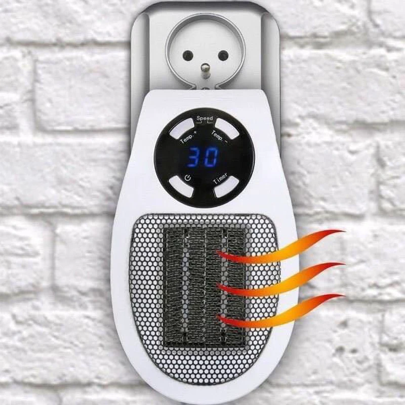 

Space heater, Wall Outlet Electric Space Adjustable Thermostat and Timer and Led Display, Compact for Office Dorm Room