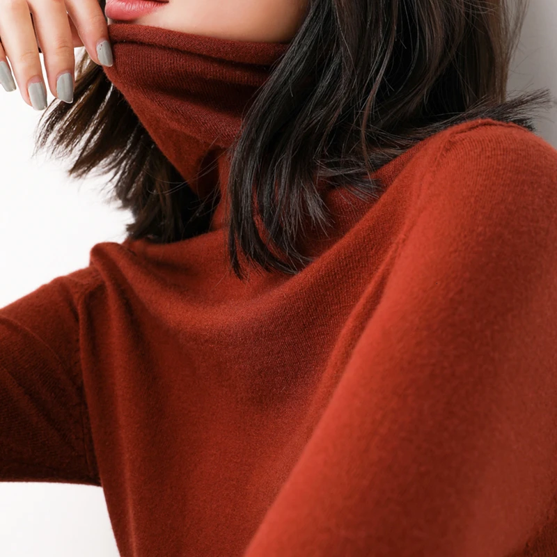 TWOTWINSTYLE Korean Casual Sweater Female Turtleneck Long Sleeve Solid Knitted Sweaters For Women 2020 Autumn Fashion Clothing | Женская