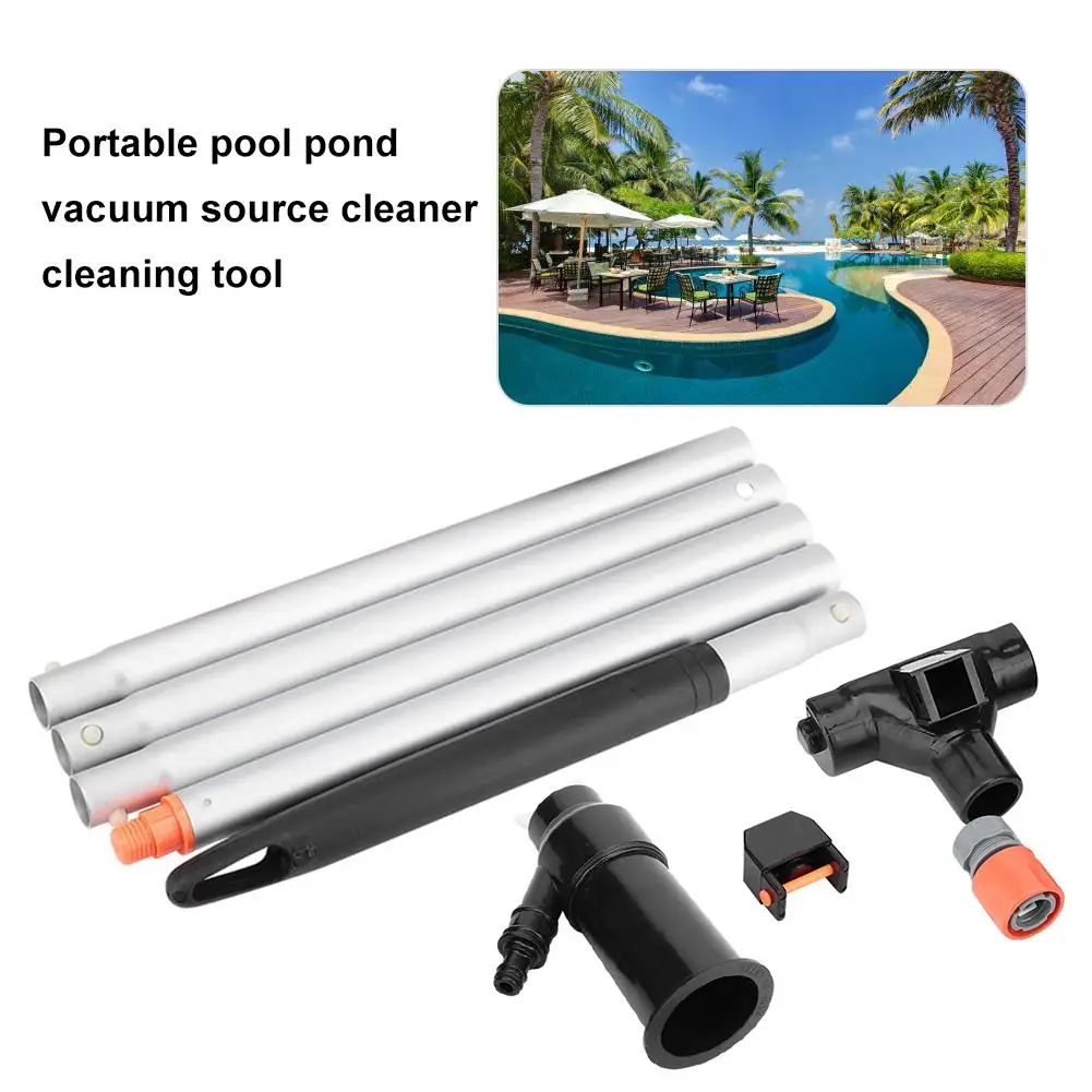 

Pool Vacuum Cleaner Swimming Pool Vacuum Jet 5 Pole Sections Suction Tip Connector Inlet Portable Detachable Cleaning Tool