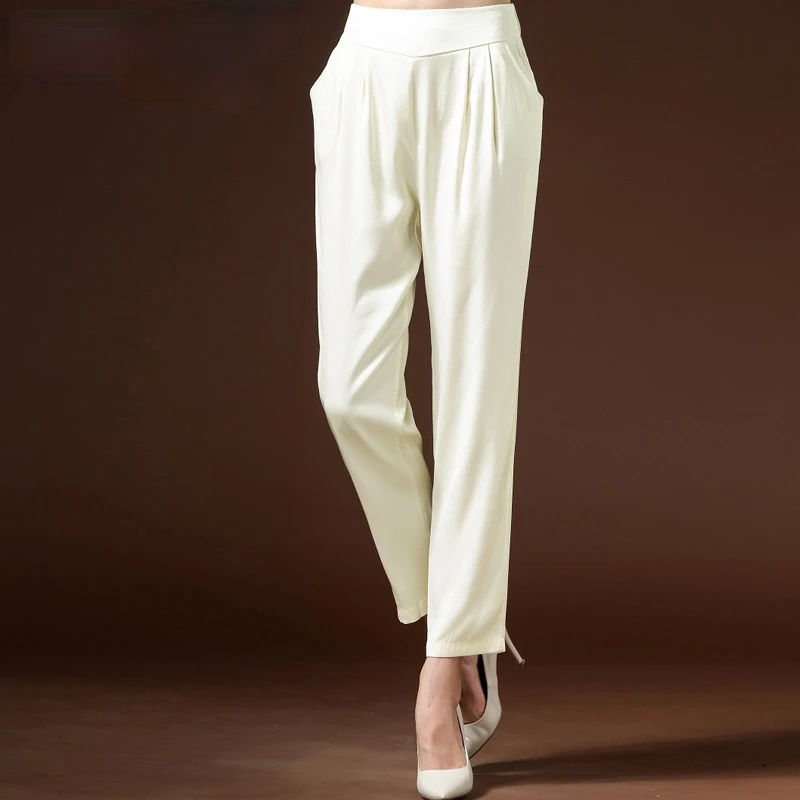 Silk Pants Female Korean Fashion Trousers For Women Harem Pants Clothes 4xl Spring Summer 2021 Pantalones De Mujer Pph4189