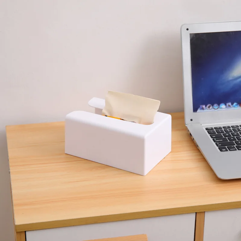 

New Wall Mounted Self Adhesive Tissue Box Napkin Holder Plastic Garbage Bag Dispenser Storage Rack Organizer Car Kicthen Hanging