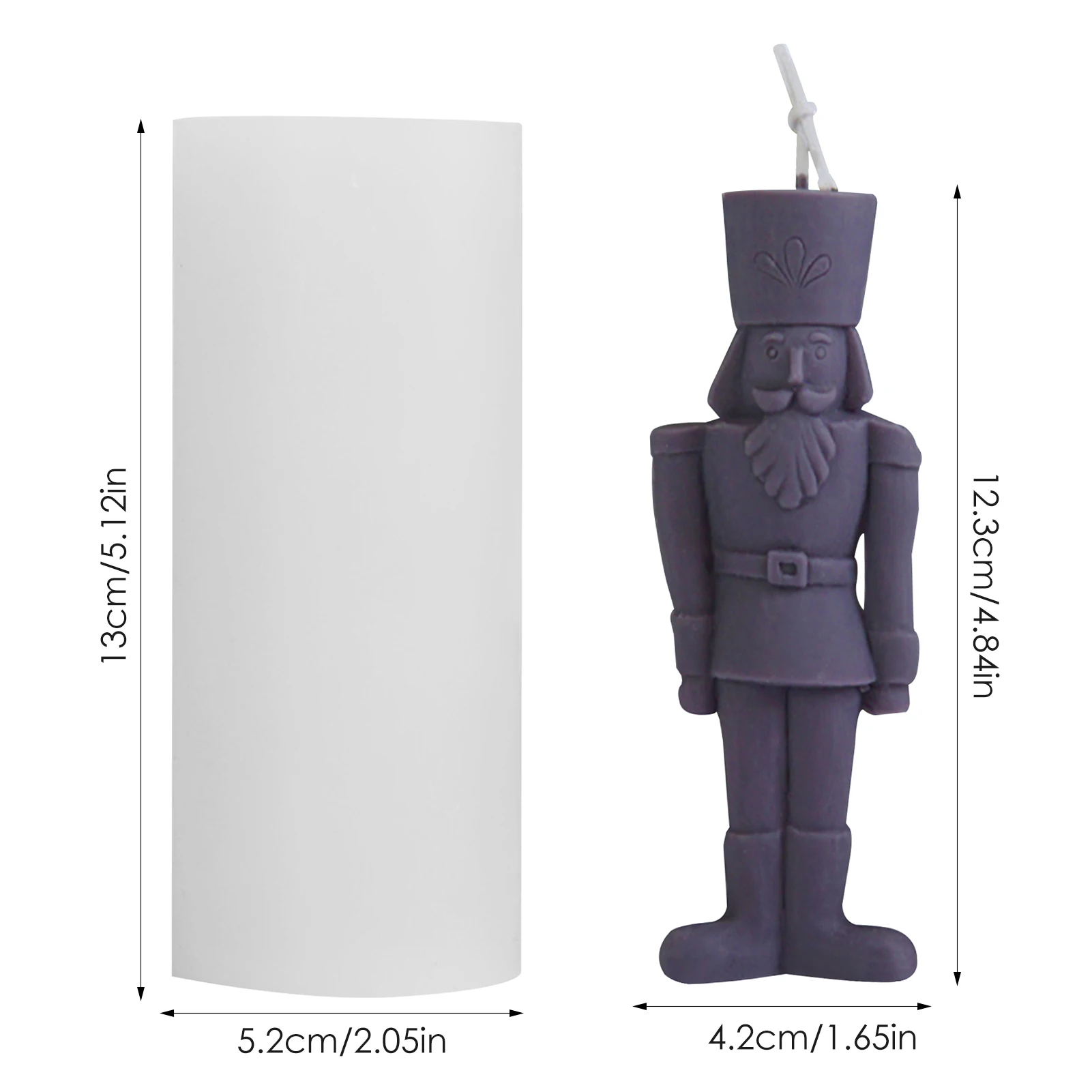 

Simplified human form Candle Mold Female Candle Silicone Mold Nutcracker aromatherapy Shaped Candle Making Wax Plaster Mould