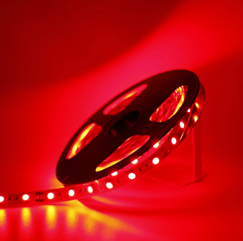 0,5/1/2/3/4/5 M Светодиодные ленты светильник 5050 SMD RGB светодиодный лента не обладает водонепроницаемостью Светодиодные ленты e бар светильник строка праздничный Декор Светильник s DC12V - Испускаемый цвет: Красный