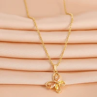 female butterfly pendant necklace light luxury personality clavicle chain luxury jewelry lady birthday gift