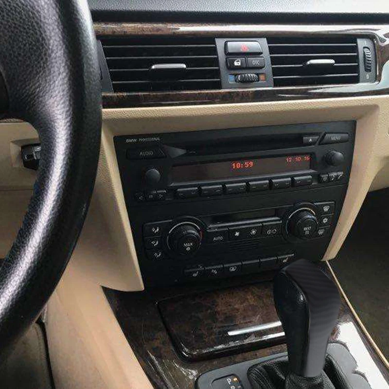 Для Bmw E90 E92 E93 E87 3 серии 2005-2012 углеродное волокно Цвет Abs ручка переключения передач