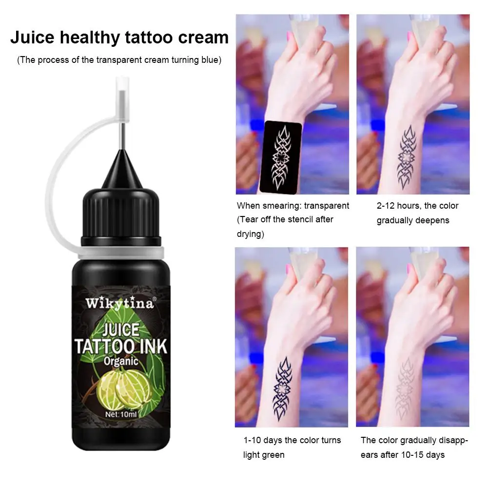 

2pcs Semi Permanent Natural Plant Juice Bottles Tattoo Cream Pigment Permanent Makeup Tattoos Ink DIY Tattoo Gel Tool Set