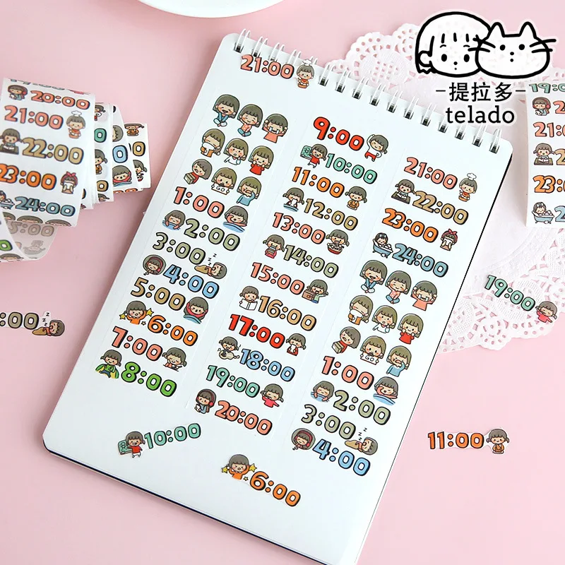 

1 Roll 3 Meter Washi Tape Timeline Daily Decoration Cute Sticker Journal Scrapbook Album Stationery Masking Tape Decal Sticker