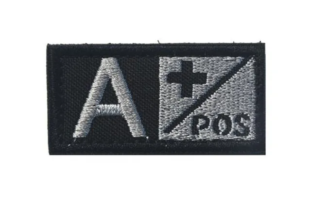 21 3D Вышивка кровяного типа патч-лист A+ B+ AB+ O+ передний POS A-B-AB-O отрицательный NEG кровяный Тип патч группа тактический военный значок - Цвет: 21