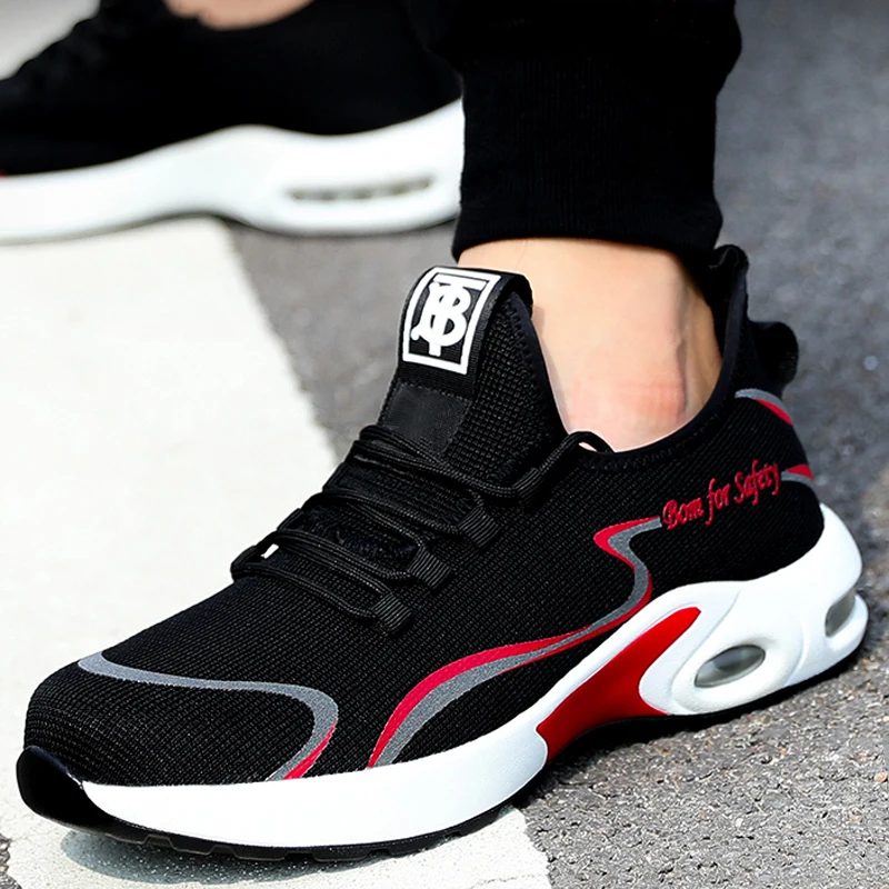 

Safety Shoes Men Light Work Boots Indestructible Work Sneakers Men Steel Toe Shoes Safety Boots Puncture-Proof Industrial Shoes