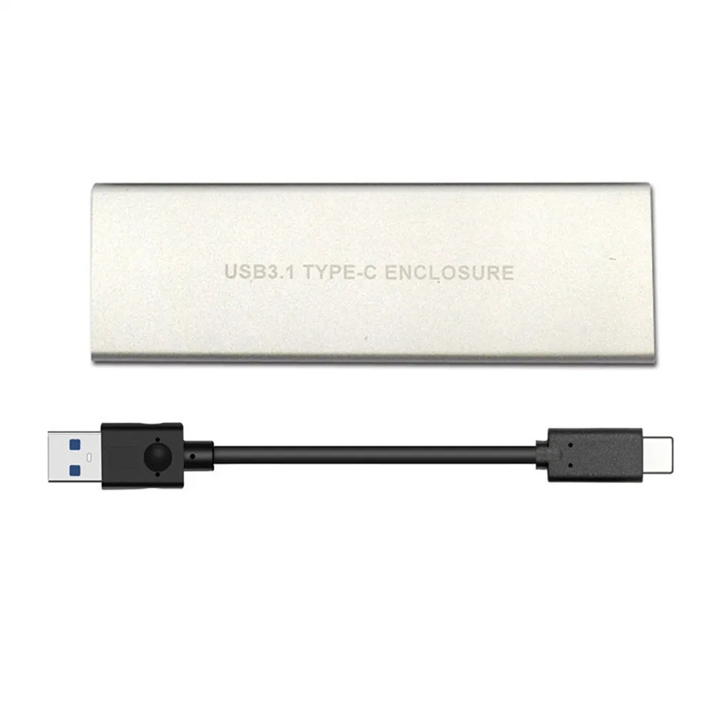

USB3.1 To M.2 NVMe Adapter Mobile Box Connector Portable Type C External Case Hard Disk Slim Desktop PC HDD Enclosure Drive