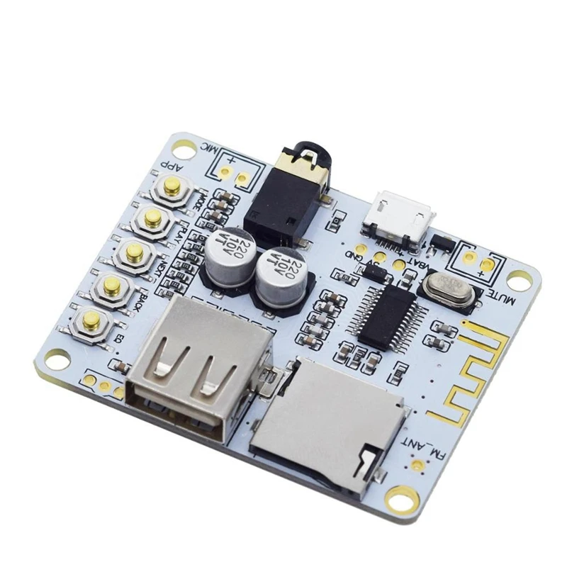 

Bluetooth Audio Receiver Board Wireless Stereo Music Module with USB TF Card Slot Decoding Playback