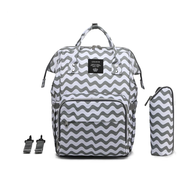 Lequeen Diaper Bag B LEQUEEN пеленка мешок USB Мумия Материнство сумка большая мода кормящих путешествия рюкзак коляска детская сумка уход за ребенком подгузник рюкзак - Цвет: Lequeen Diaper Bag B