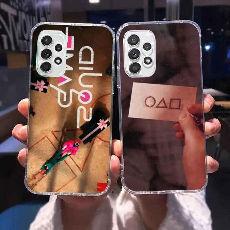 

Squid Game Huang Junhao Phone Case for Samsung A 51 50 52 12 21s 31 40 70 71 note S 20 10 21 ultra plus fe clear coque shell