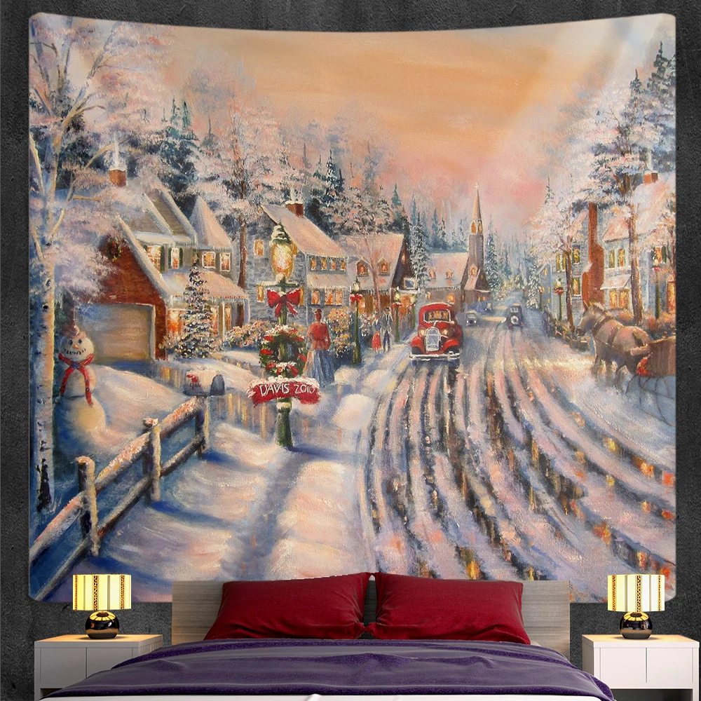 Домашнее художественное украшение фоновая ткань Рождественская елка настенный