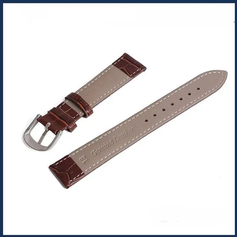 Ремешки для часов женские мужские из натуральной кожи 12/18/20 мм 14/16/19/22