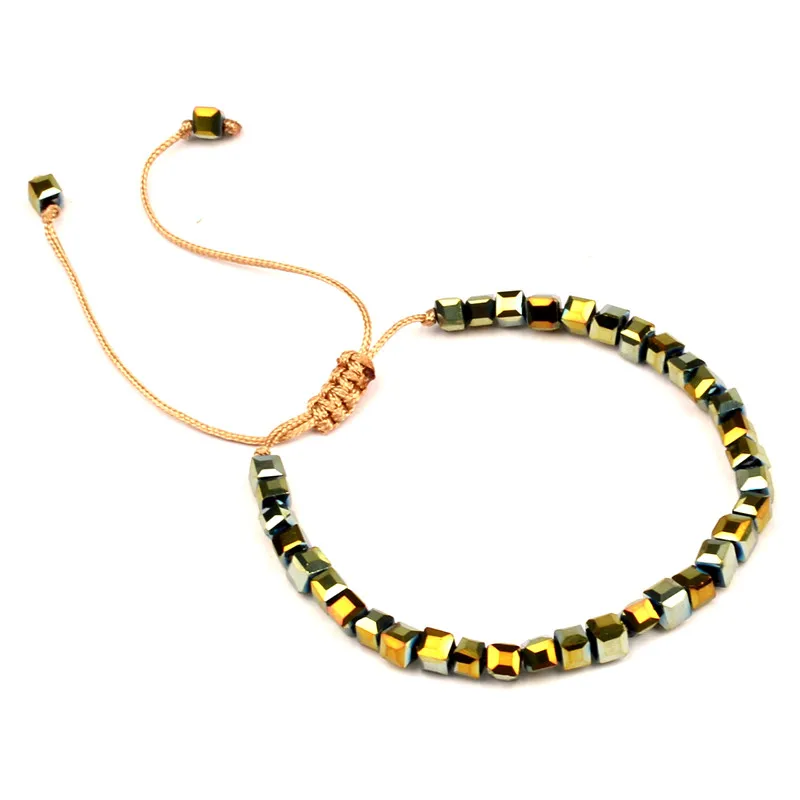 Кожаный Хрустальный Браслет классический плетеный браслет с хрустальными