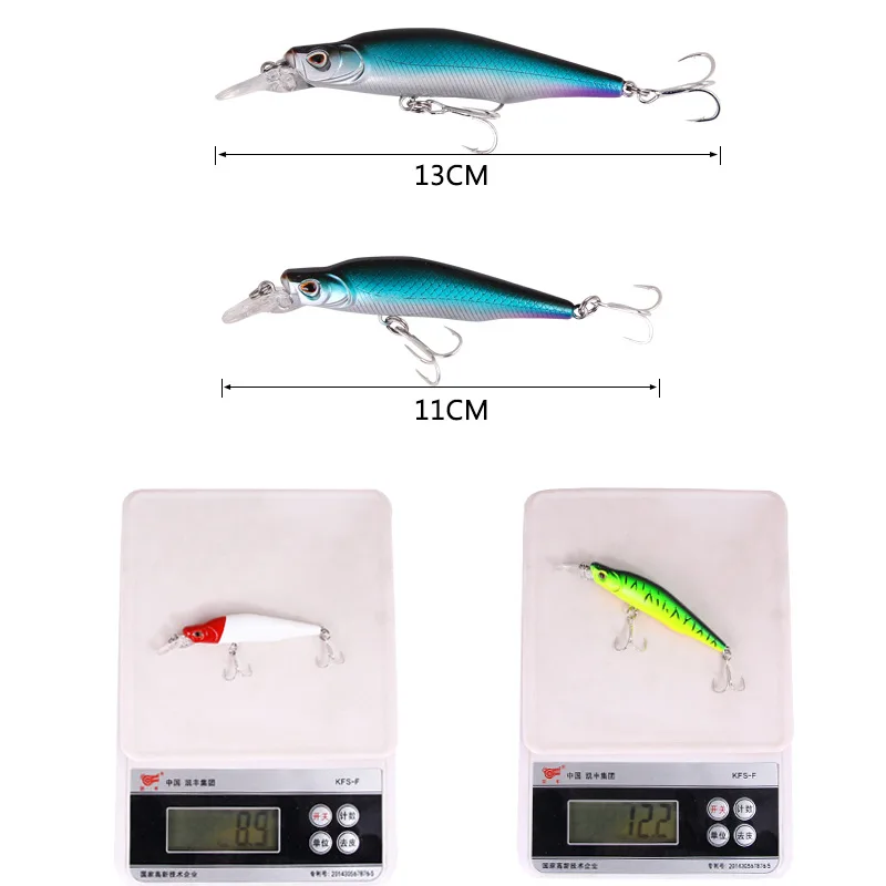 1 шт. рыболовная приманка в форме гольяна 9 г 12 искусственные приманки крючки