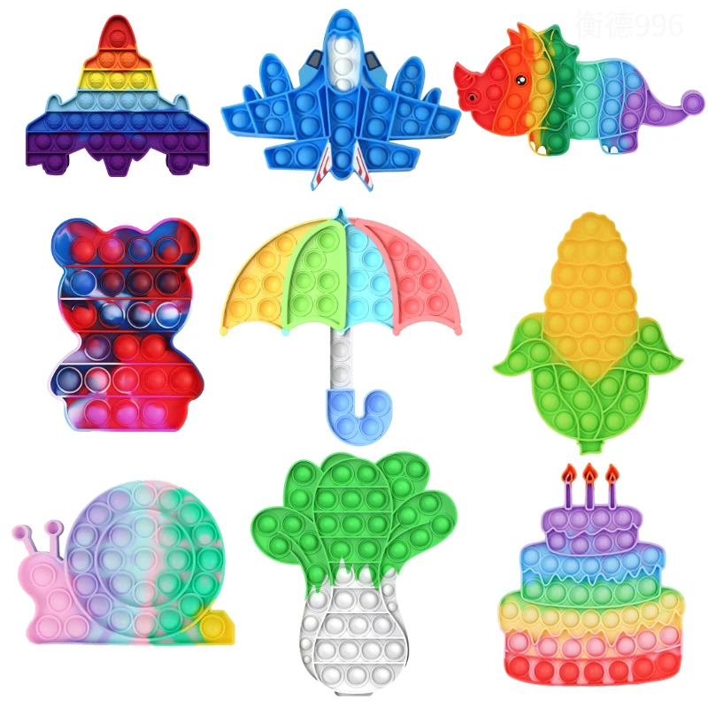 

Rainbow Umbrella Pop Fidget Reliver Stress Toy Rainbow Push Its Bubble Antistress Toys Children Sensory Toys To Relieve Autism
