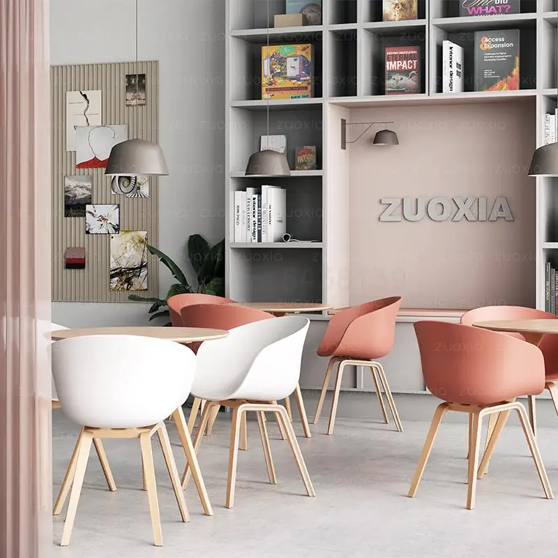 Скандинавский обеденный стул для дома из массива дерева современный