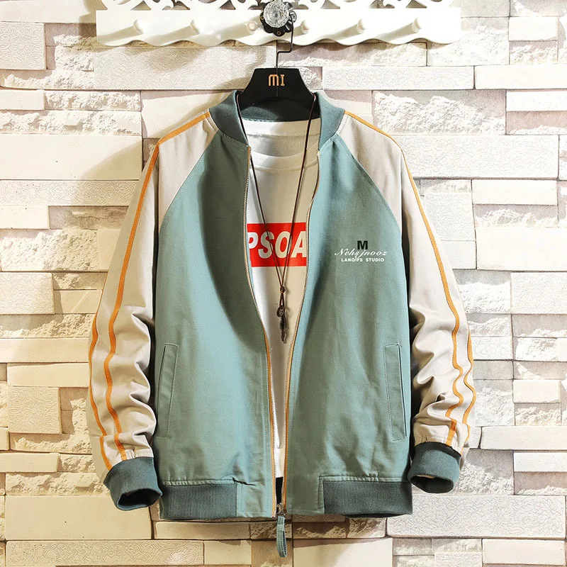 Куртка FOJAGANTO мужская с воротником-стойкой Модный повседневный пиджак свободного