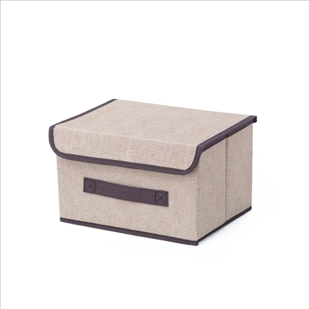 

Foldable Desktop Storage Basket Sundries Storage Organizer Box Underwear Vosmetic Bag Accessories Scarf Socks Stockpile Basket