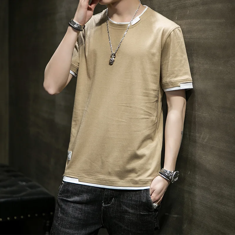 

Футболка мужская оверсайз, простая повседневная свободная футболка для бодибилдинга и фитнеса, одежда для повседневного образа жизни, улич...