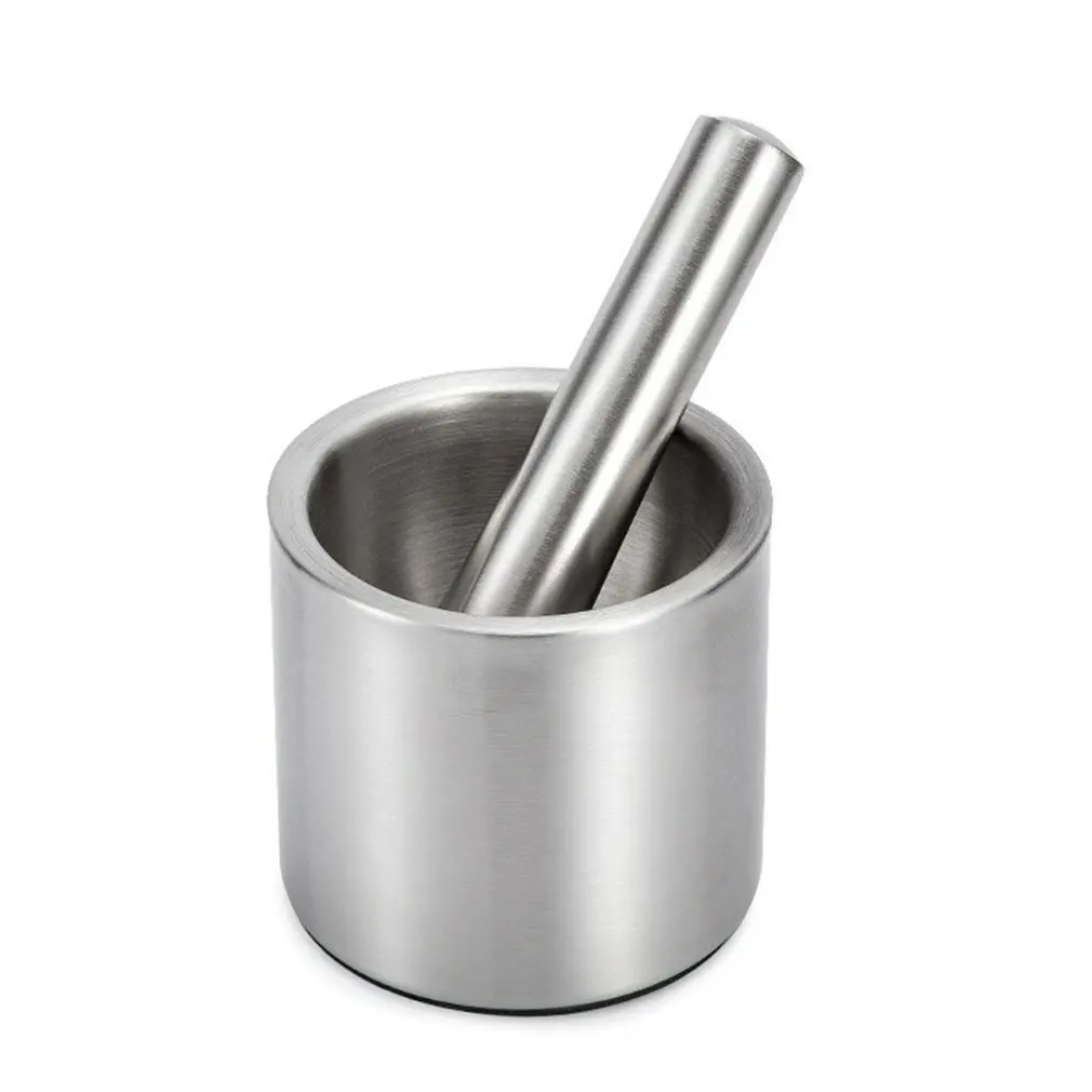 

Stainless Steel Mortar Pestle Set Pugging Pot Garlic Spice Grinder Pharmacy Herbs Bowl Mill Grinder Mixing Press Kitchen Tools