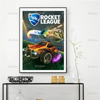 rocket game league poster boys room decor living room decoration wall art canvas home decor prints unique gift floating frame