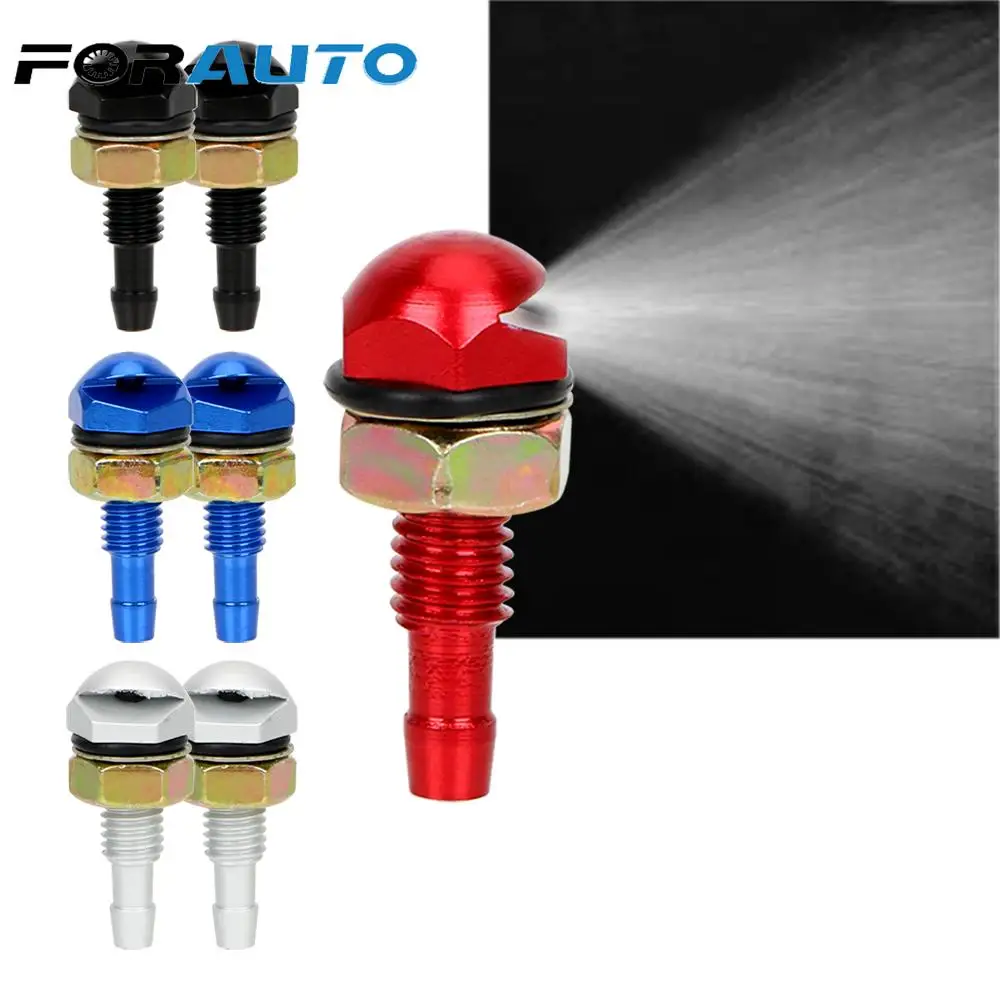

2Pcs Front Windshield Water Sprayer Universal Fan-Shaped Auto Wiper Jet Nozzle Washer Car Cleaning Bonnet
