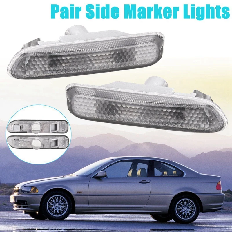 Для BMW E46 3 серии 4D/5D 98 01 2D 99 03 2X для Fender боковой габаритный светильник крышка