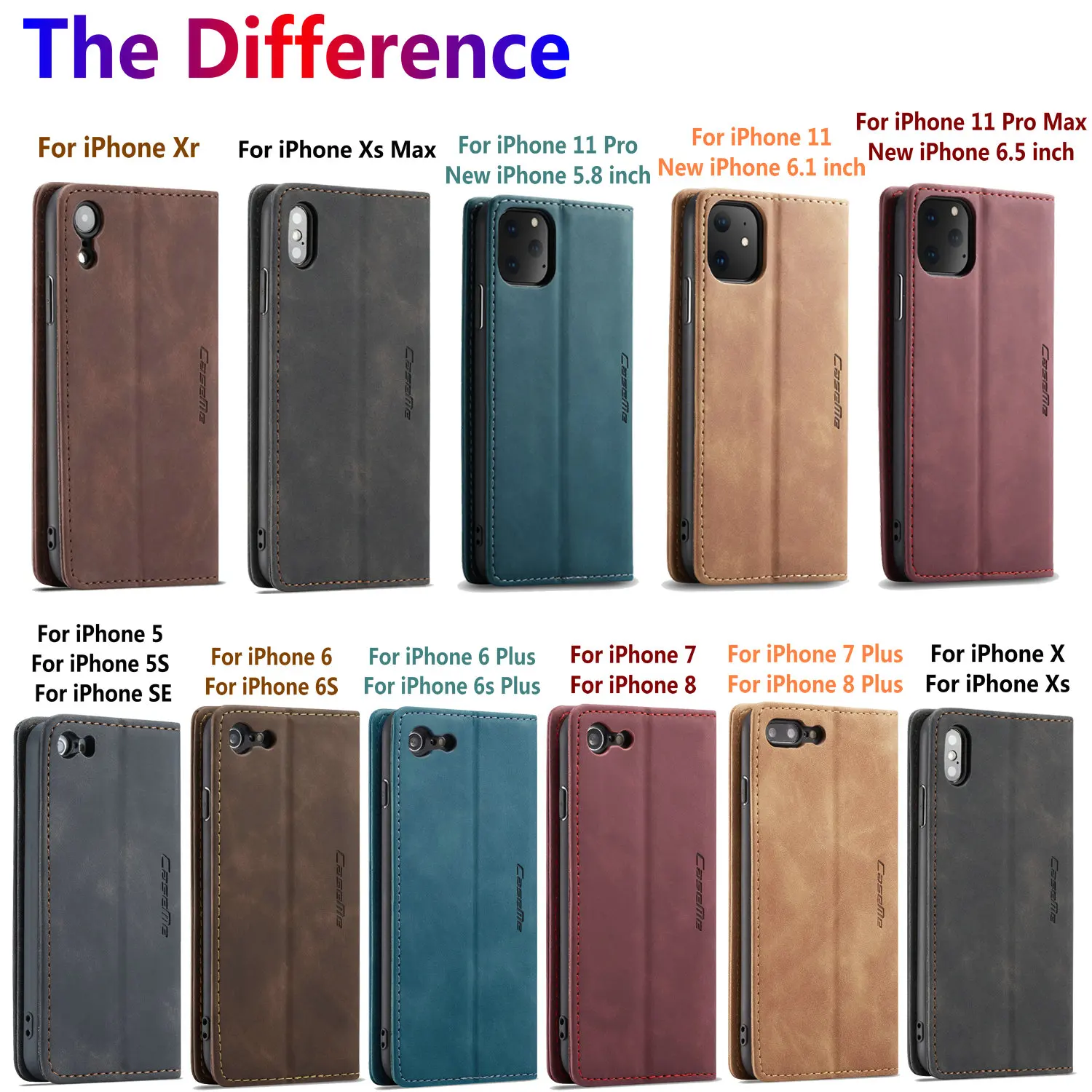 Флип-чехол для iPhone 12 Pro Max 2020 роскошный кожаный чехол-бумажник 11 6 6s 7 8 Plus SE Mini 12Pro