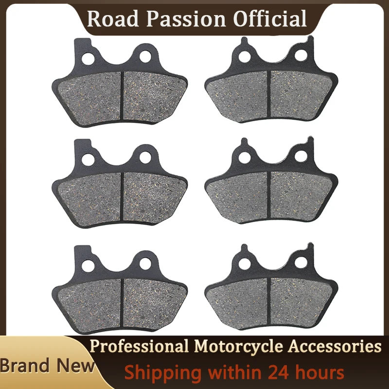 Motorcycle Front and Right Brake Pads for Harley FLHTC / FLHTCi Electra 2000 2001 2002 2003 2004 FLHR Road King 2000-2007