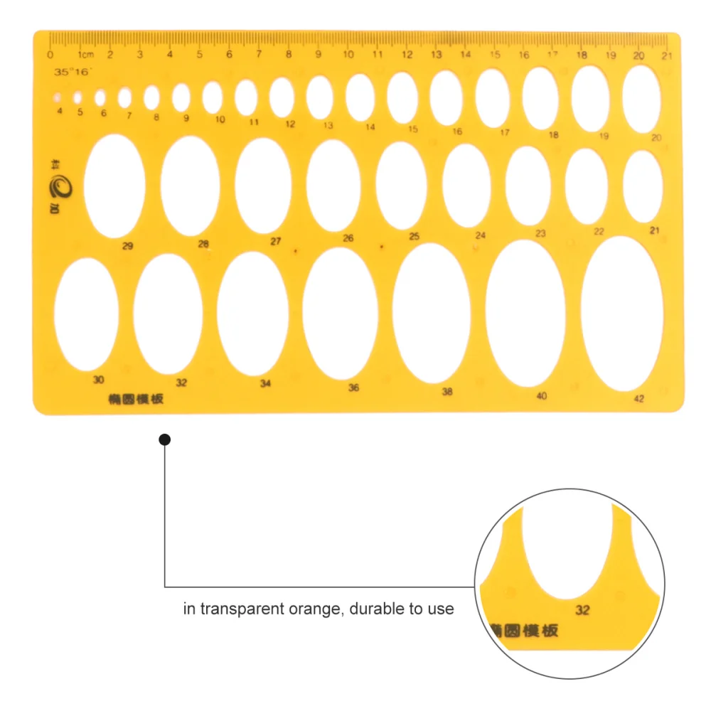 

Professional Ellipse Drafting Template Ruler 3 kinds Design Drawing Template