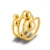 Новый оригинальный дизайн из нержавеющей стали круглые кольца из бисера для женщин массивные золотые металлические 18 K минималистичные ювелирные изделия подарок для свадебной вечеринки - изображение