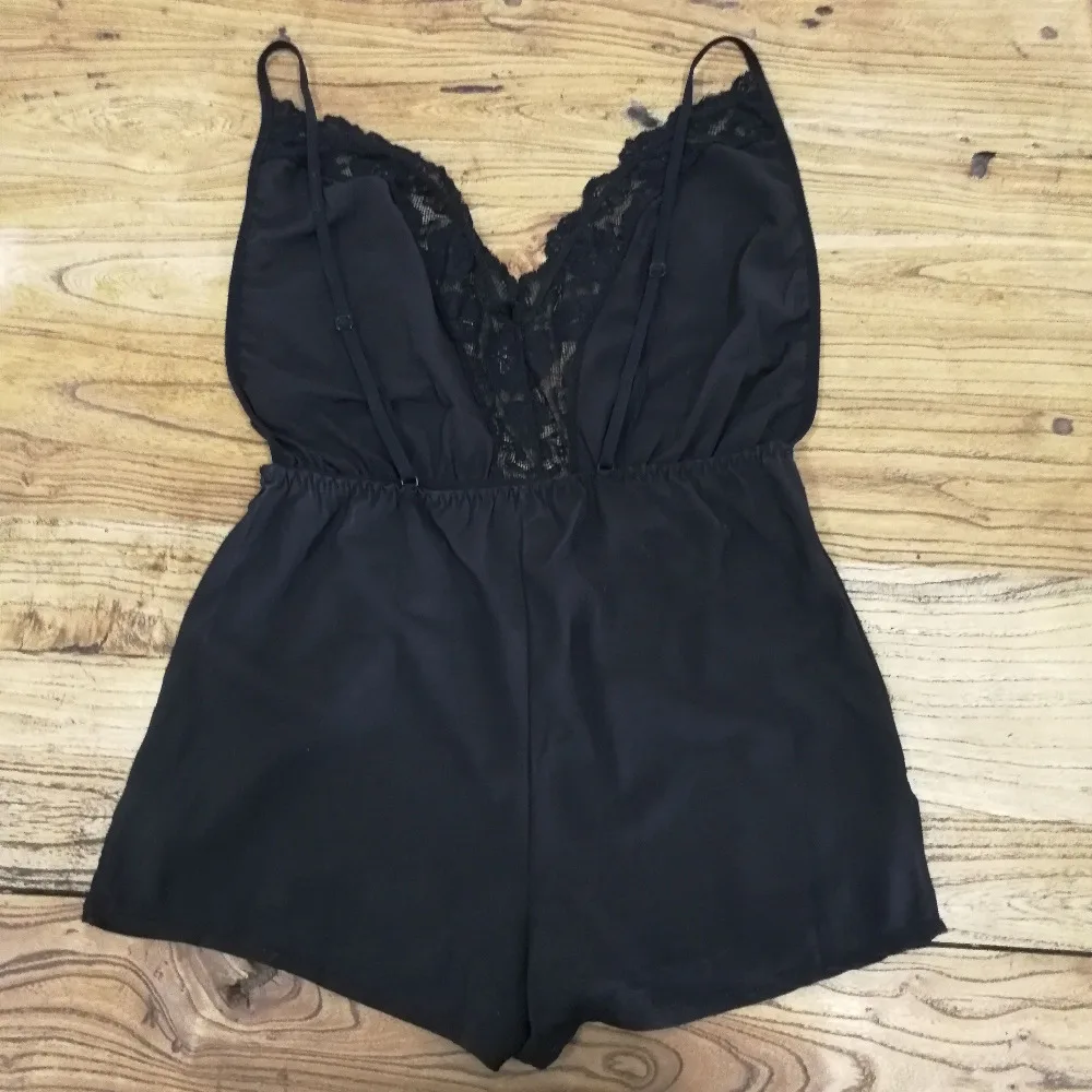 Женский комбинезон на бретелях с открытой спиной пижама цельная ночная рубашка