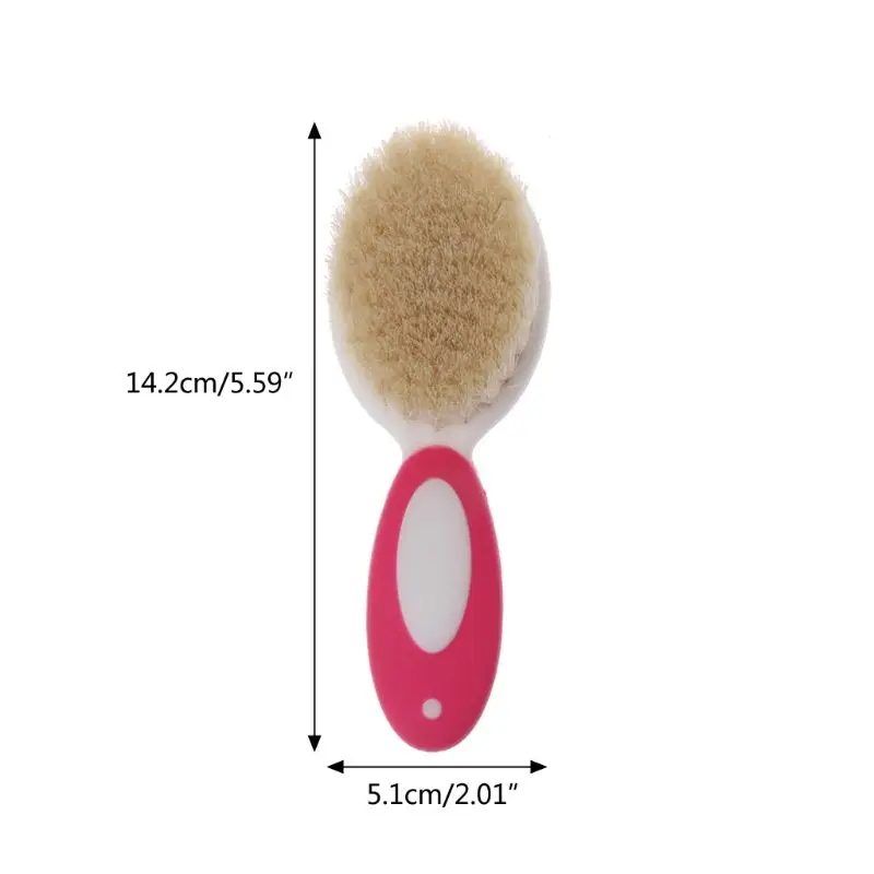 

New Baby Care Pure Natural Wool Baby Brush Comb Baby Hairbrush Newborn Hair Brush Infant Comb Head Massager