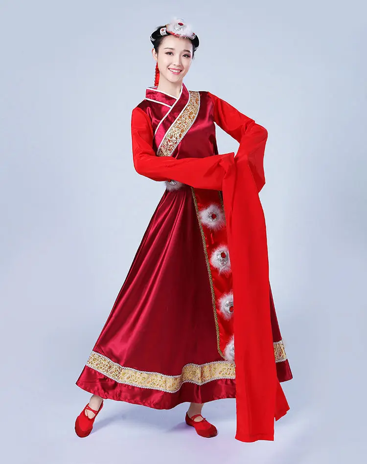 Костюм монгольской формы китайские костюмы народных танцев одежда платье для