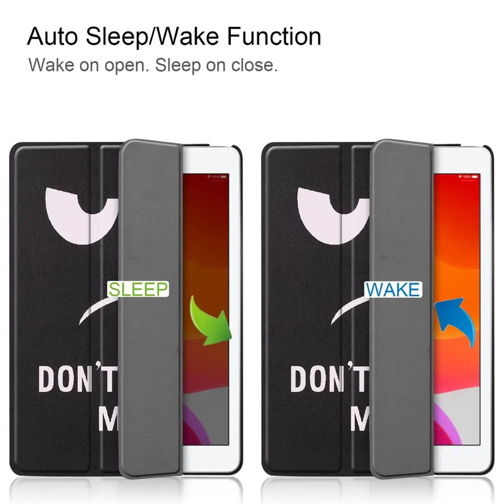 Чехол для нового iPad 10,2 7th Gen Coque Магнитная подставка авто Пробуждение/спящий кожаный чехол для iPad 10,2 Capa+ пленка+ ручка