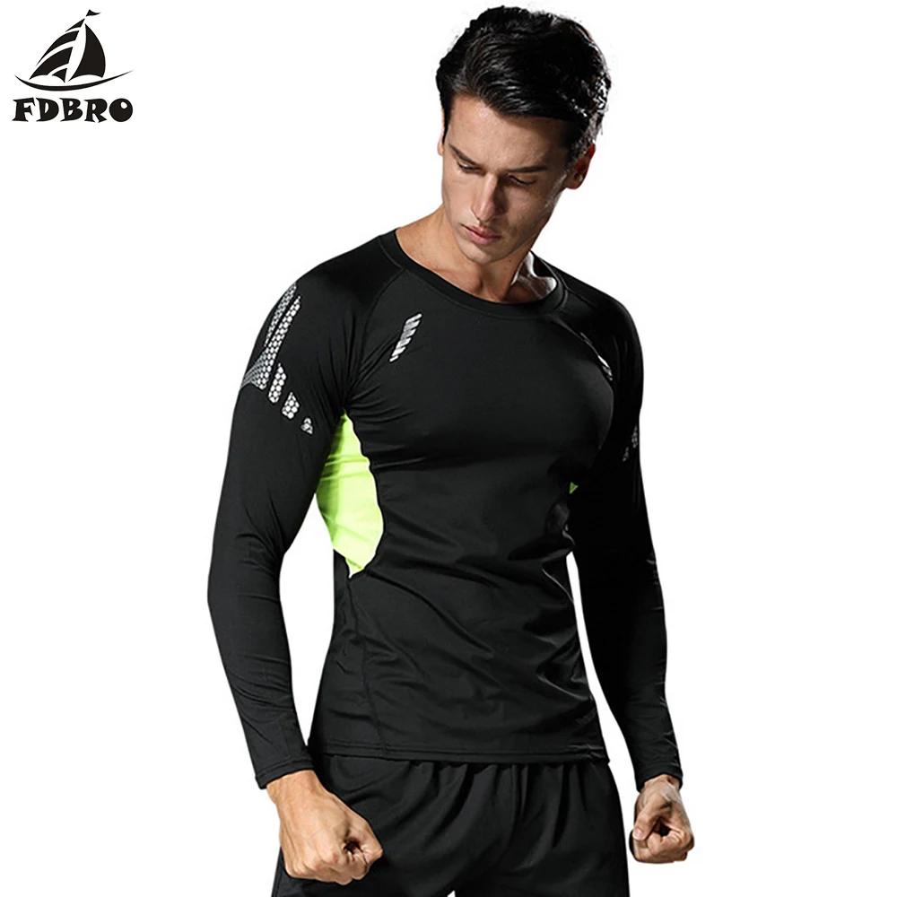 Мужская Спортивная Футболка FDBRO футболка для бега фитнеса баскетбола футбола