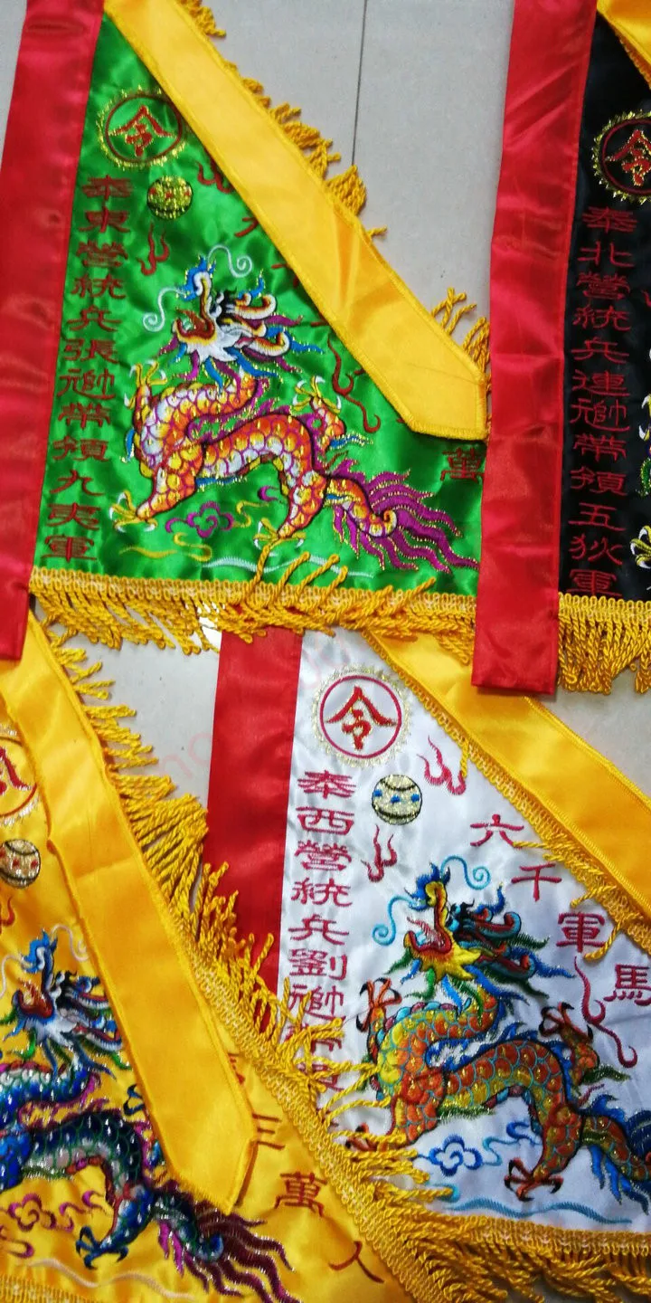 Taoist flag five флаг с драконом Ying army лошадью color Lingqi двусторонний Вышитый Флаг | Дом и