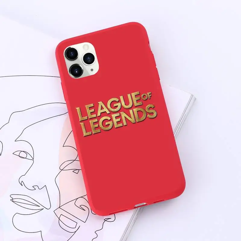 

League of Legends Phone Case Candy Color for iPhone 11 12 pro XS MAX 8 7 6 6S Plus X 5S SE 2020 XR