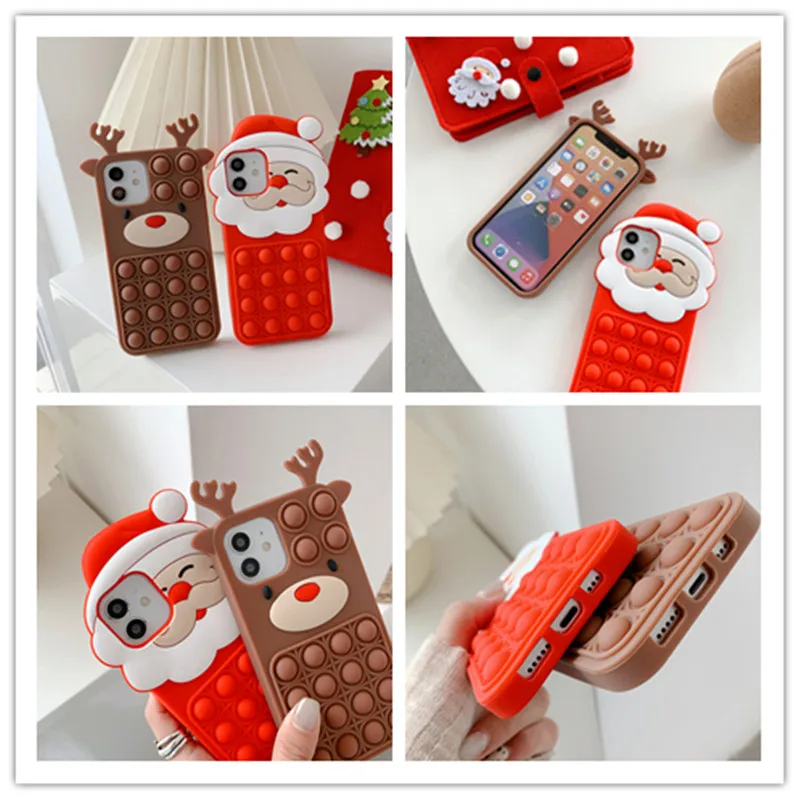 

Cute Santa Claus Protective Soft Shell Phone Case Silicone Anti-fall Back Cover For iPhone 13 12 11 Pro XSMAX XR X SE 2 8 7 Plus