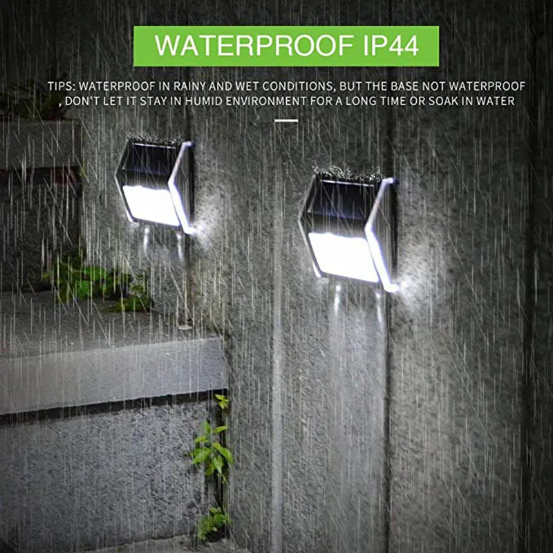 

Solar Stair Lamp 3led Stainless Steel Wall Lamp Wall Lamp Outdoor Fence Lamp Step Light Courtyard Lamp Water Resistant
