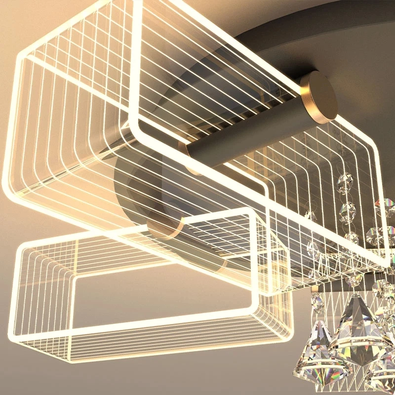 

Modern LED Ceiling Light For Foyer Living Room Bedroom Dining Room Bar Villa Transparent Decor Household Chandelier Nordic Lamp