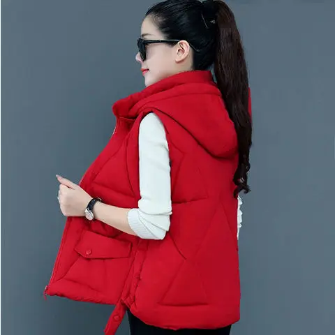 

Warm hat thickened and weighted waistcoat for women